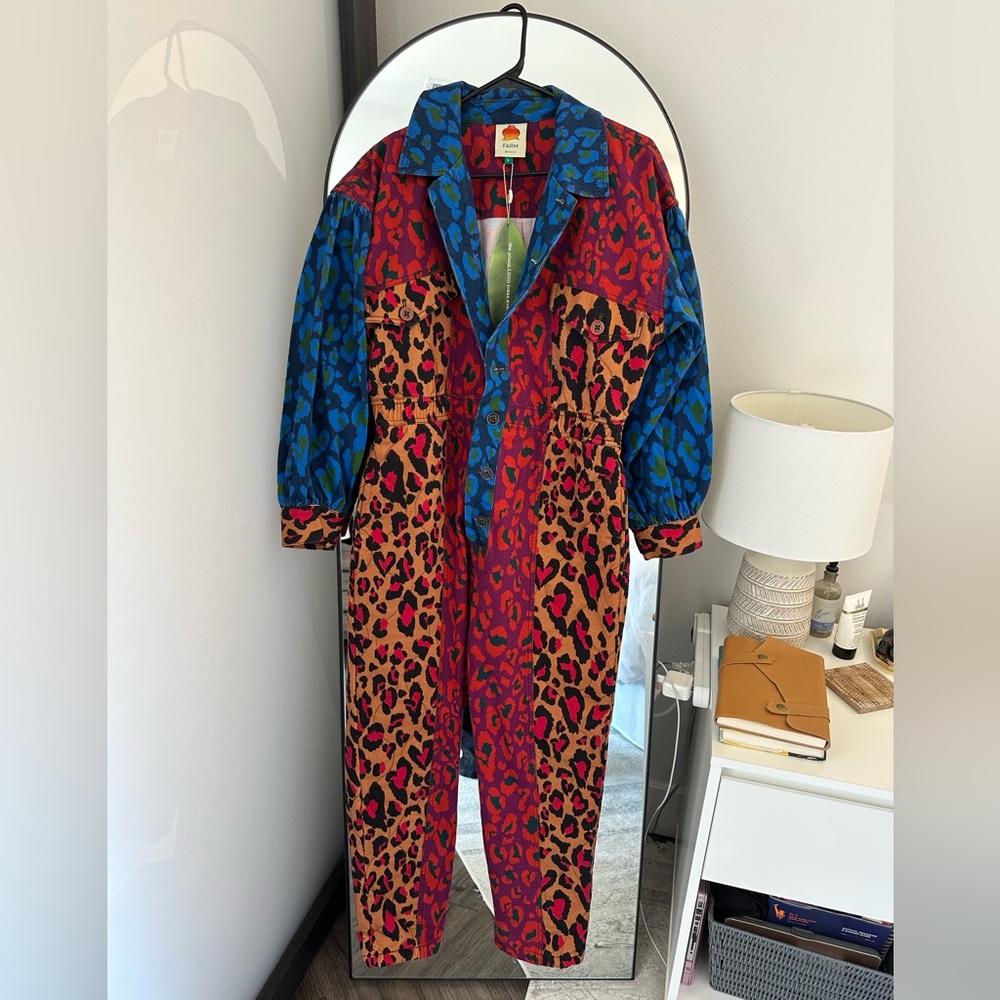 NWT Farm Rio Cheetah Jumpsuit